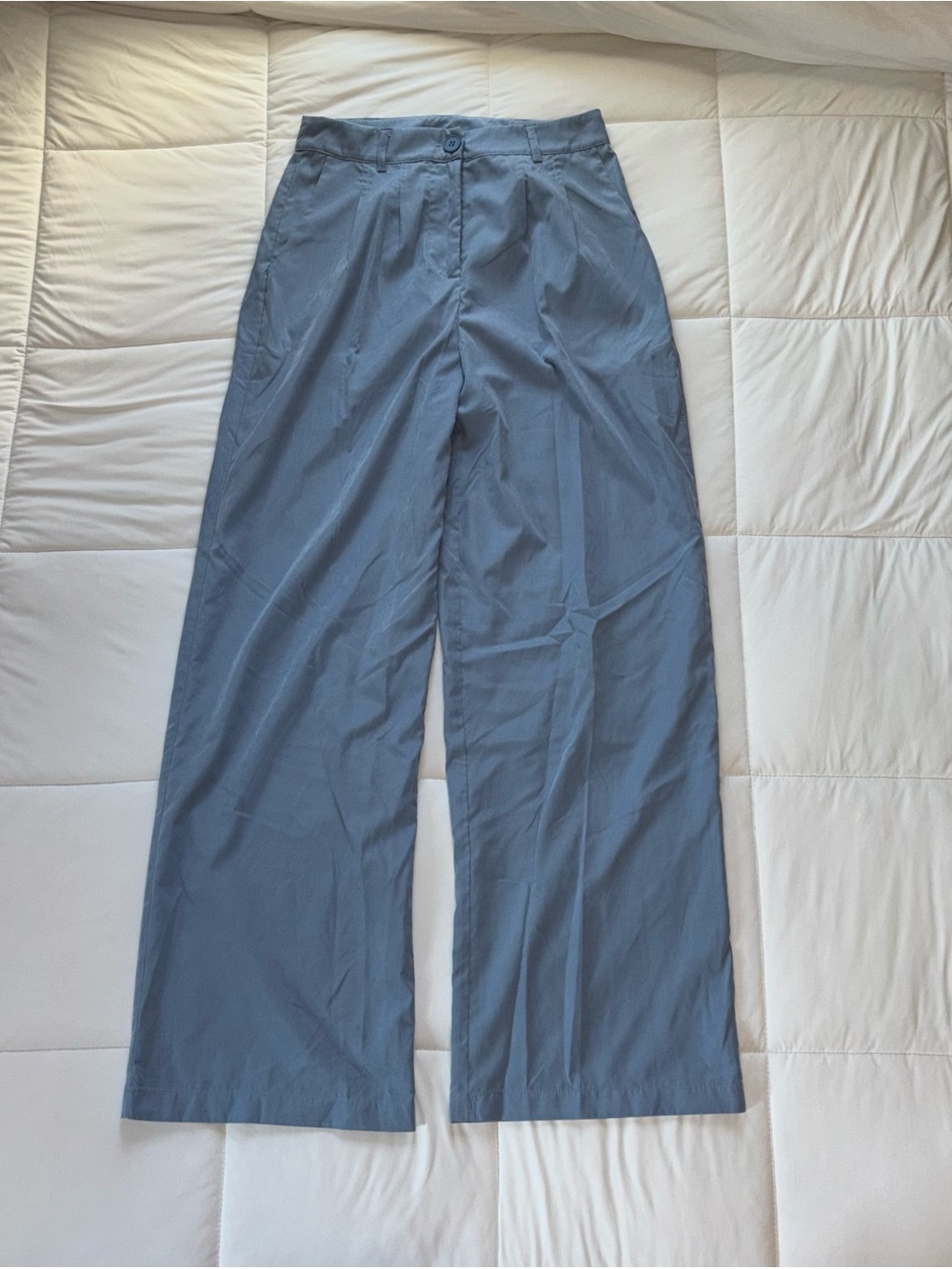 Princess Polly High-Waist Wide Leg Pants in Slate Blue